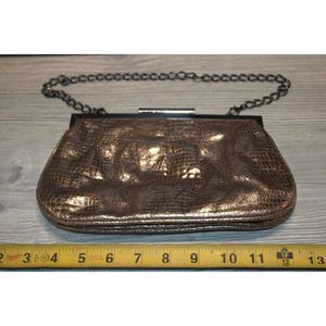 Aldo Metallic Bronze Clutch/ Shoulder Bag